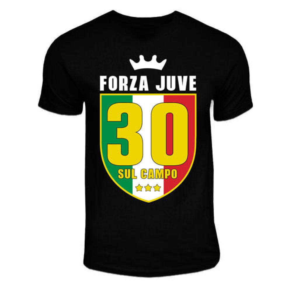 Juventus Scudetto 30 Sul Co T Shirt Black juventus scudetto 30 sul co t shirt black