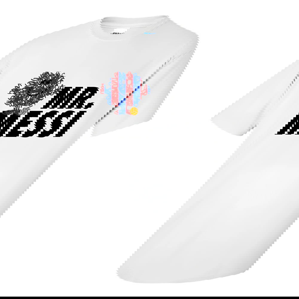 Lionel Messi Mr Messi T-Shirt (White) [TSHIRTWHITEKIDS,TSHIRTWHITE] - Uksoccershop