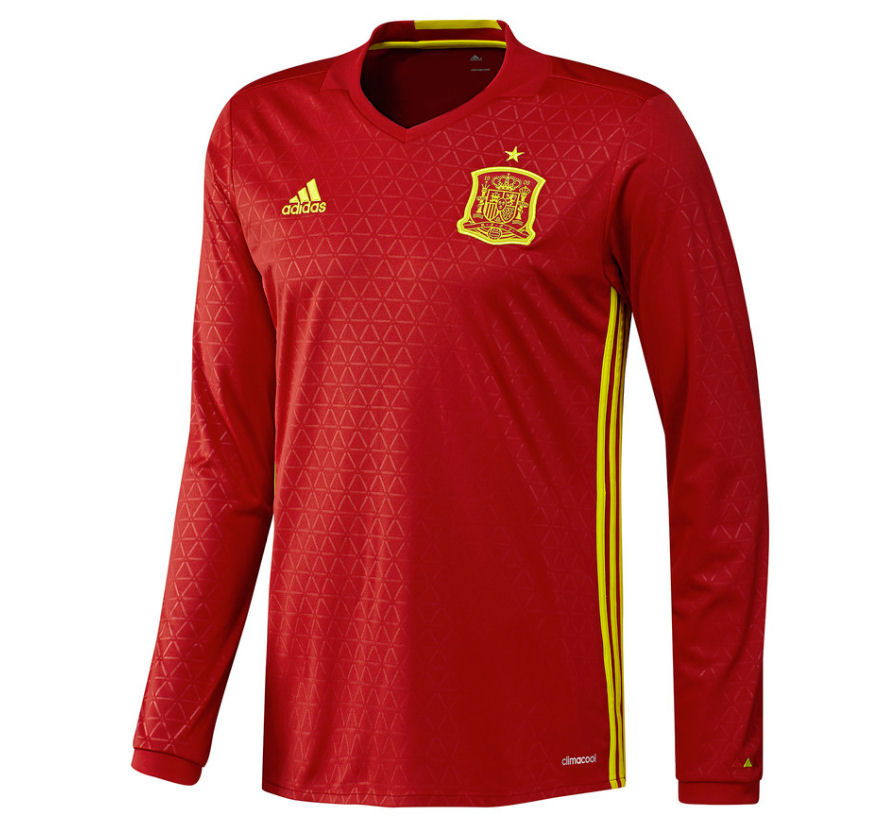 20162017 Spain Home Adidas Long Sleeve Shirt [AA5784]