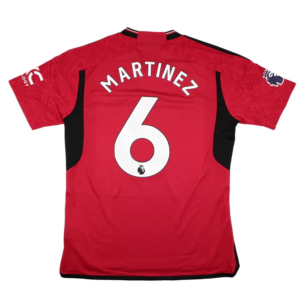 2023-2024 Man Utd Home Shirt (L) Martinez #6 (Mint) [QoomMW