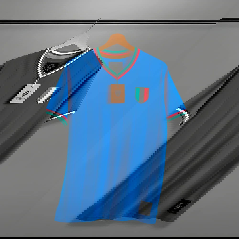 Vintage Italy Gli Azzurri Soccer Jersey [GLIAZZURI] Uksoccershop