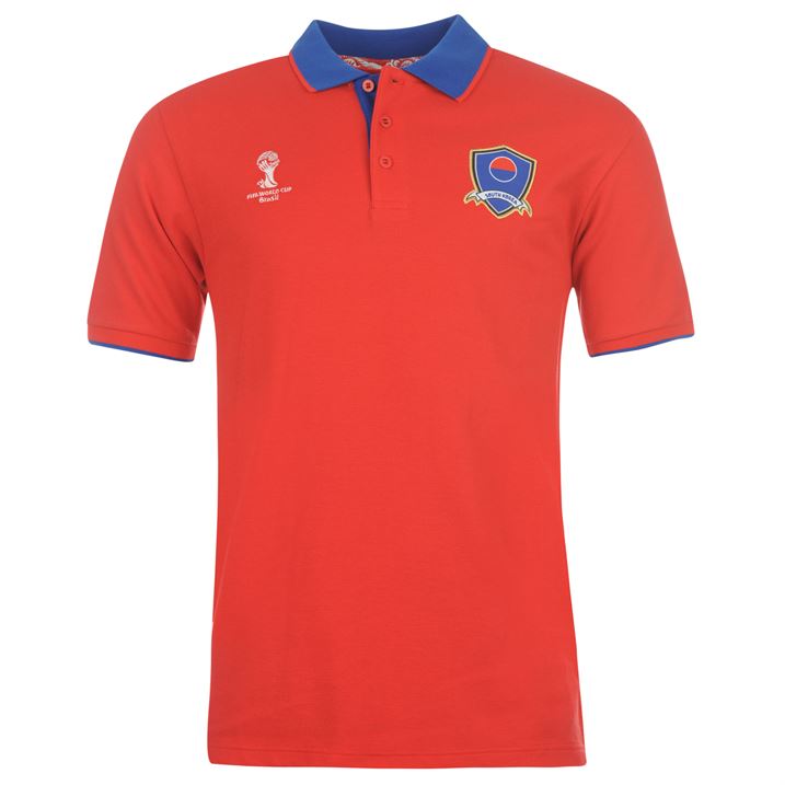 South Korea 2014 FIFA Core Polo Shirt (Red) [] - Uksoccershop