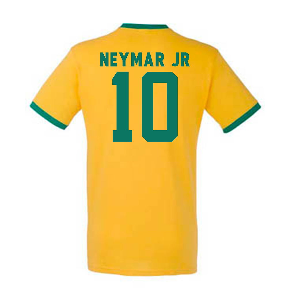 Neymar Brazil Ringer Tee (yellow) [RINGYELLOW] - Uksoccershop